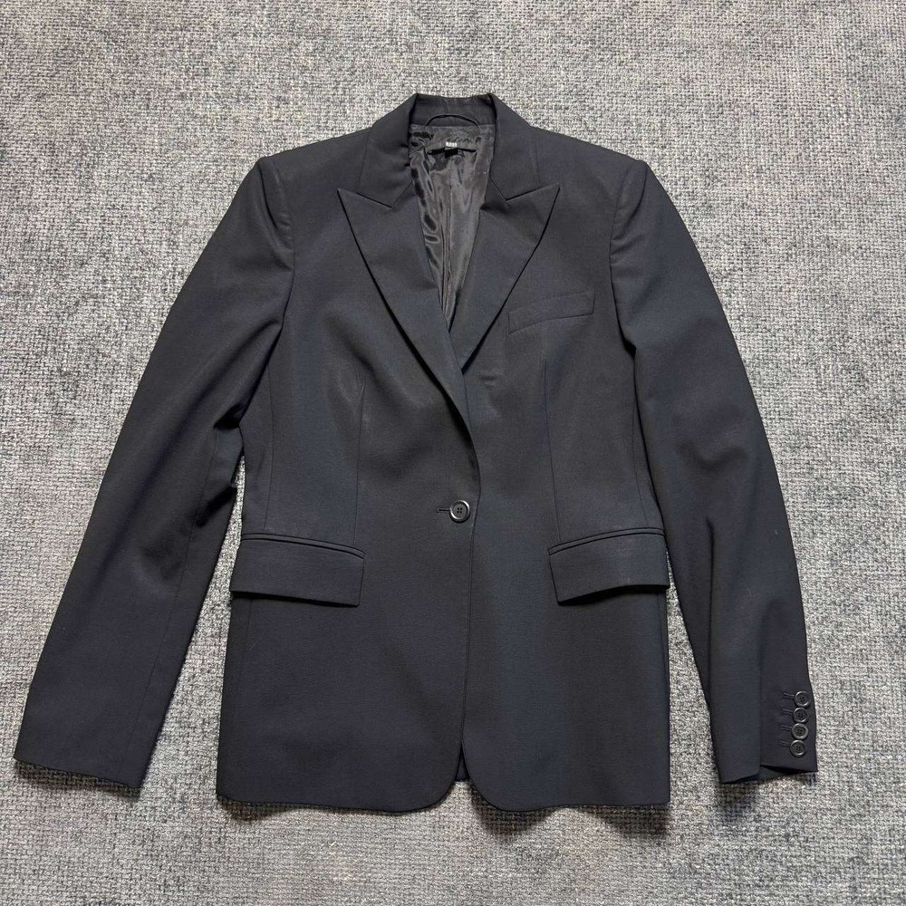 BOSS Hugo Boss Blazer Mens Black Peak Lapel Tailored Suit Jacket 0652